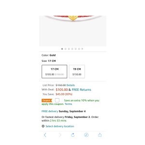 $105 Amazon.com: Chow Sang Sang 999周生生串珠