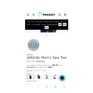 $26.99 allbirds Men s Sea Tee – PROOZY Proozy:我们看到你在检查我们!
马上购买 allbirds 男式 Sea T 恤($26.99),您最喜欢的款式都有货!