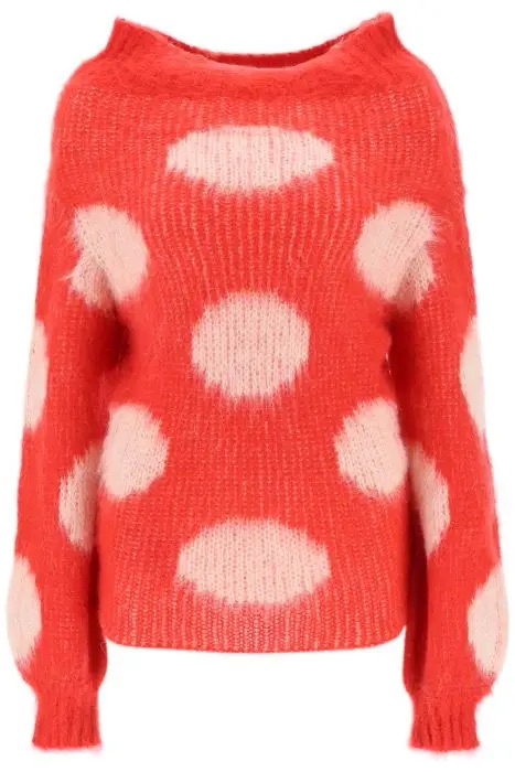 MARNI jacquard-knit sweater with polka dot motif - Woman | Residenza 725