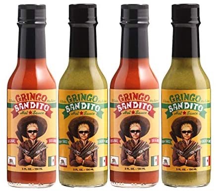 Gringo Bandito Hot Sauce, Variety Pack, 5 oz (Pack of 4)