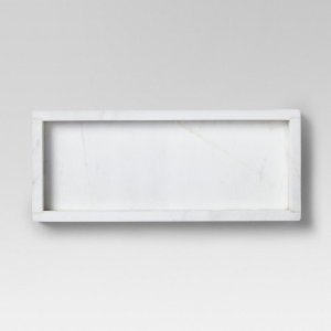 Small Rectangle Serving Tray Marble White - Threshold : Target
