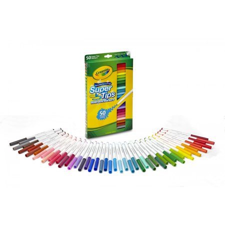 Walmart Crayola Super Tips Washable Markers, 50 Count