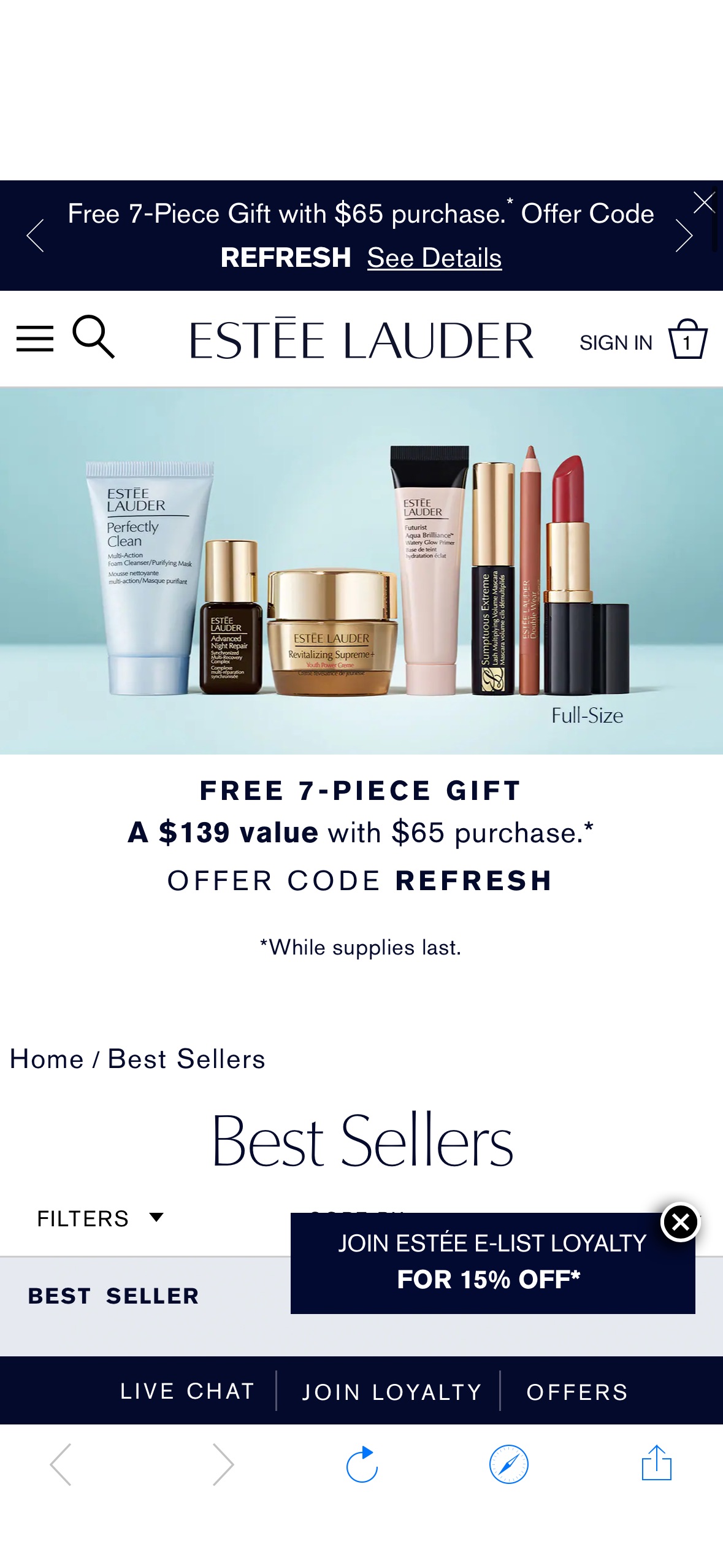 FREE 7-PIECE GIFT
A $139 value with $65 purchase.*
OFFER CODE REFRESH