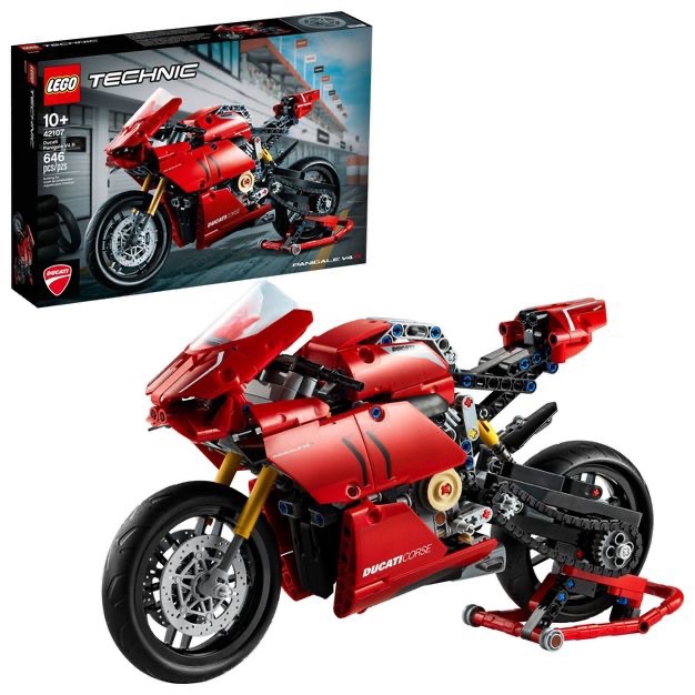 Lego Technic Ducati Panigale V4 R Motorcycle Toy Building Kit 42107 : Target
