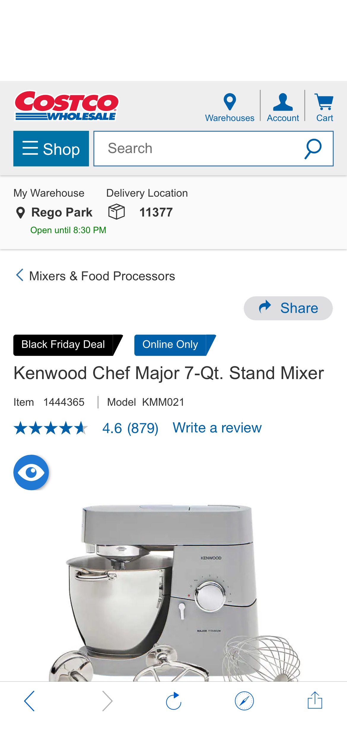 Kenwood Chef Major 7-Qt. Stand Mixer | Costco