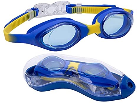 Amazon.com : Swimming Goggles Antifog for Girls Boys Clear Leakproof UV Protection Googles Portable Case : Clothing 儿童泳镜