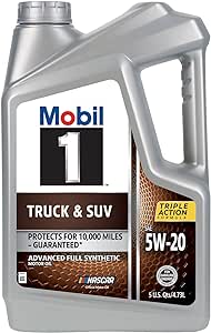 Amazon.com: Mobil 1 Truck &amp; SUV Full Synthetic Motor Oil 5W-20, 5 Quart : Automotive
