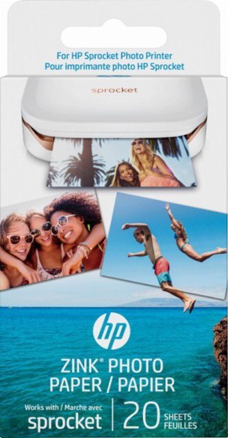 HP ZINK Sticky-Backed Photo Paper 2x3 20 sheets