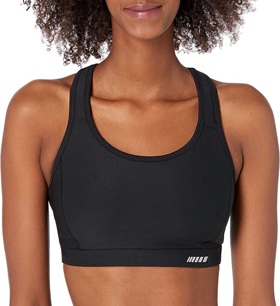 Amazon.com: Amazon Essentials Women's Medium Support Racerback Sports Bra with Mesh Back, Black, X-Small : Clothing, Shoes & Jewelry