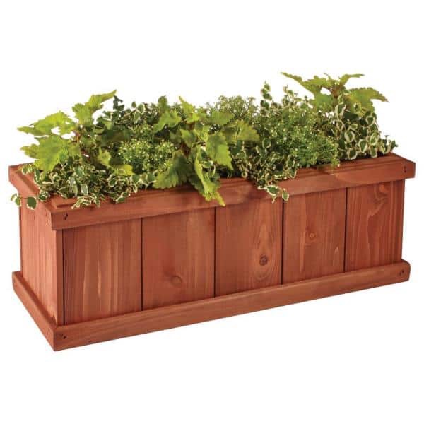 28 in. x 9 in. 种植盆 Wood Planter Box 142671