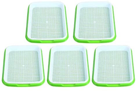 Amazon.com : 发豆芽神器！Homend Seed Sprouter Tray, 5 Pack Seed Germination Tray BPA Free Nursery Tray for Seedling Planting Great for for Garden Home Office 。