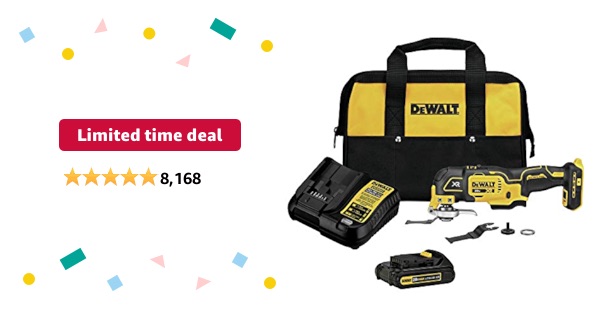 Limited-time deal: DEWALT 20V MAX* XR Oscillating Tool Kit, 3-Speed (DCS356C1)