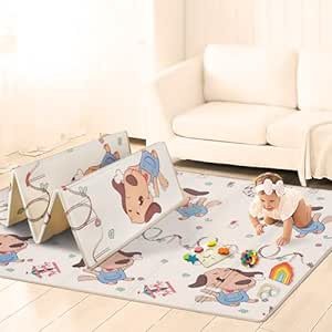 GZZ Baby Play Mat - Foldable and Waterproof, Perfect for Floor Play