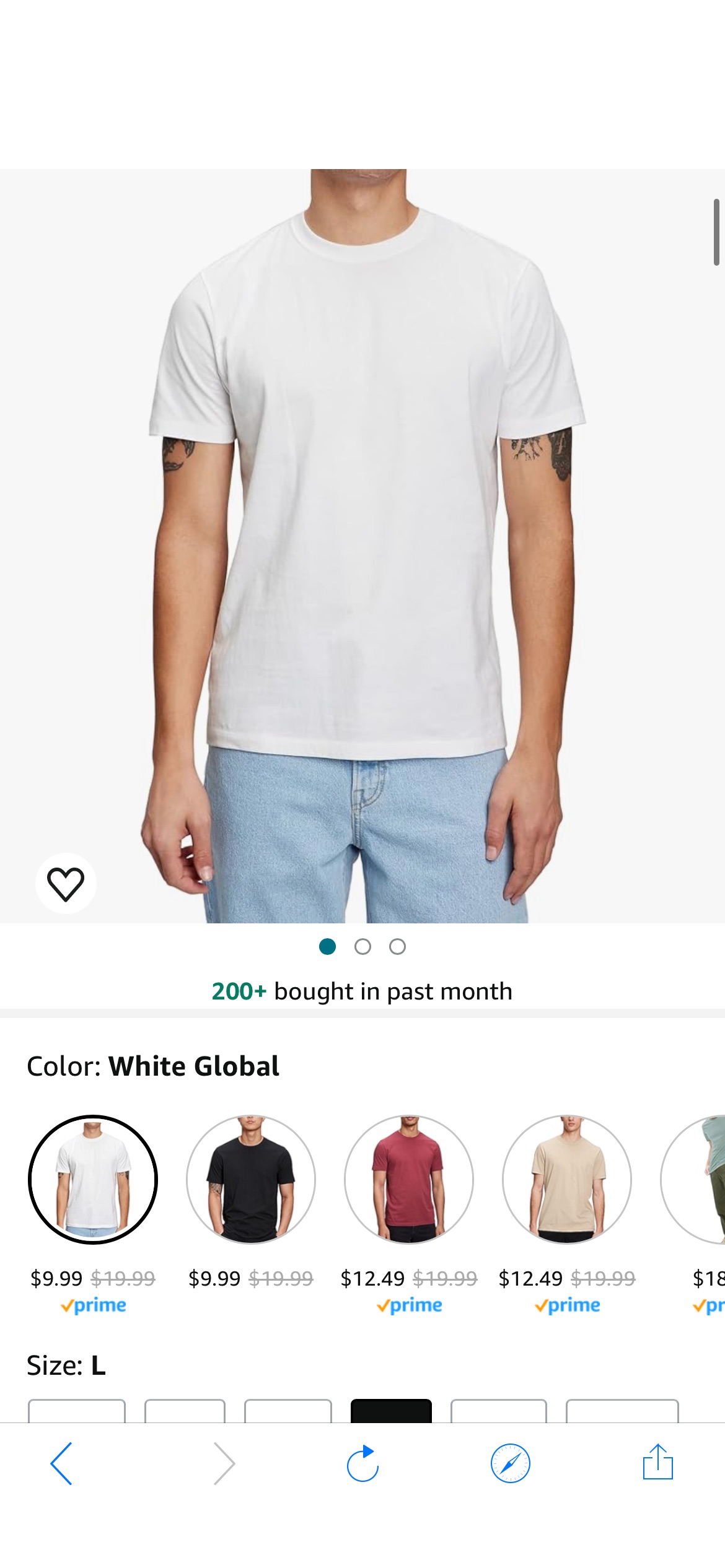 GAP Mens Everyday Soft Crew Neck T-Shirt T Shirt, White V2 Global, Large US | Amazon.com