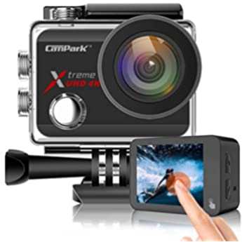 Amazon.com : 【2021 Upgrade】Campark 4K 20MP Action Camera EIS External Microphone Remote Control WiFi Waterproof Camera Webcam with 170° Wide Angle and 2 Batteries : Camera & Photo（高清4K运动相机）