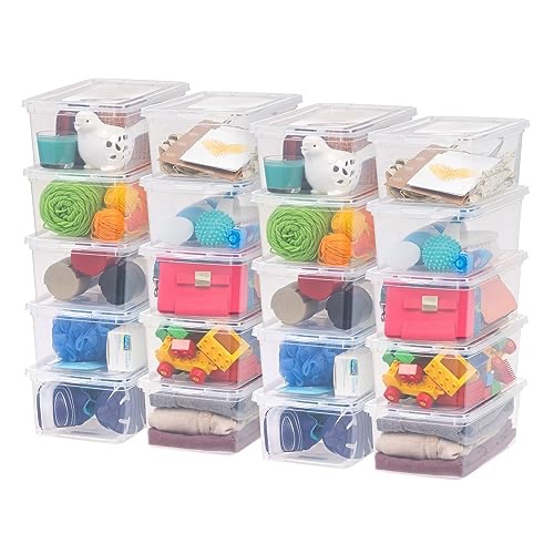 Amazon.com: IRIS USA 5 Quart Plastic Storage Bin Tote Organizing Container with Latching Lid, Stackable and Nestable, Clear, 20 Pack : Iris: Everything Else