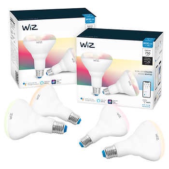 WiZ Wi-Fi智能彩色灯泡4只装