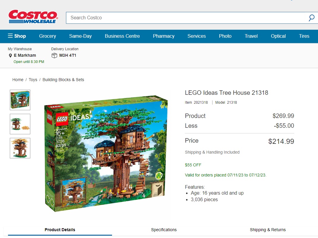 LEGO Ideas Tree House 21318 | Costco
