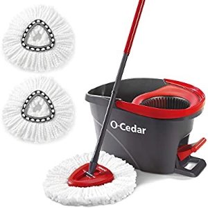 O-Cedar Easywring Microfiber Spin Mop & Bucket Floor Cleaning System with 2 Extra Refills