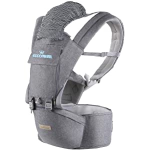 Amazon.com : Baby Carrier, 婴儿背带Eccomum Multifunction Baby Carrier Hip Seat (Ergonomic M Position) for 3-36 Month Baby, 6-in-1 Ways to Carry, All Seasons, Adjustable Size,