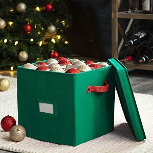pakkon Durable Non-Woven Christmas Ornament Storage Box