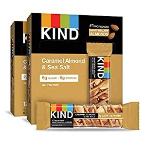 KIND Nut Bars, Caramel Almond and Sea Salt, 1.4 Ounce, 24 Count
