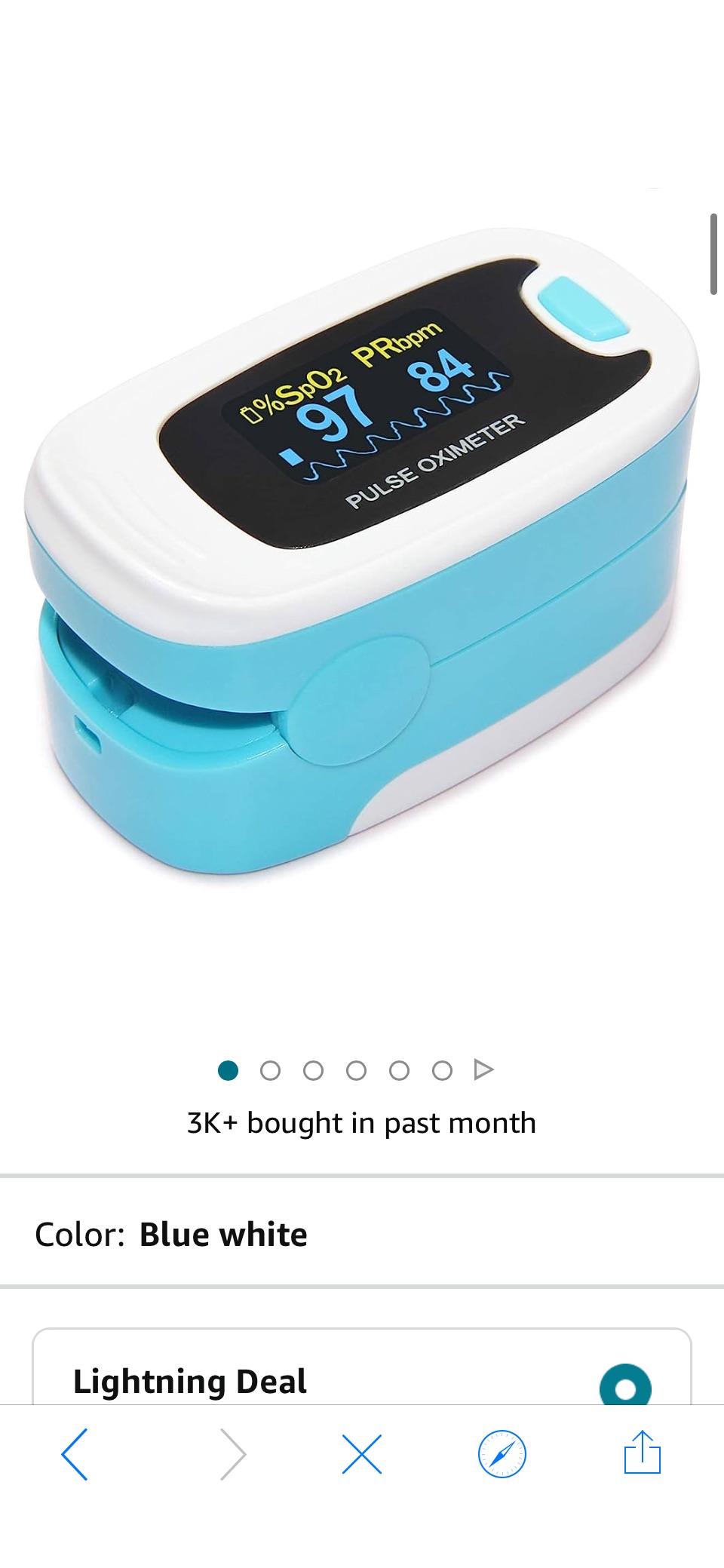 Amazon.com: CONTEC CMS50NA Pulse Oximeter SpO2 and PR Value Waveform Blood Oxygen Neck/Wrist Corda : Health & Household原价19.95