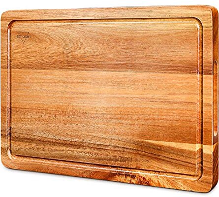 Amazon.com: Cutting Board, Wood Chopping Boards for Kitchen with Deep Juice Groove 实木菜板