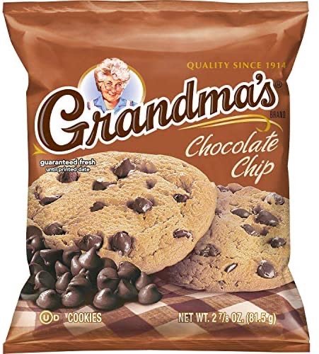 Grandma's Cookies, Chocolate Chip, 2.25oz (10 Pack)