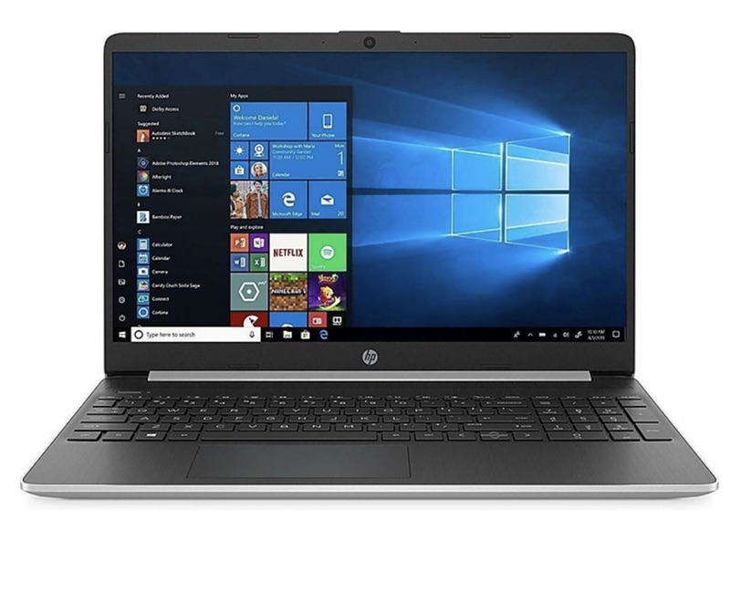 HP 15-DY1731MS 15.6" Touchscreen笔记本电脑, Intel i5-1035G4, 8GB Memory, 128GB SSD, Windows 10S, Silver at Staples