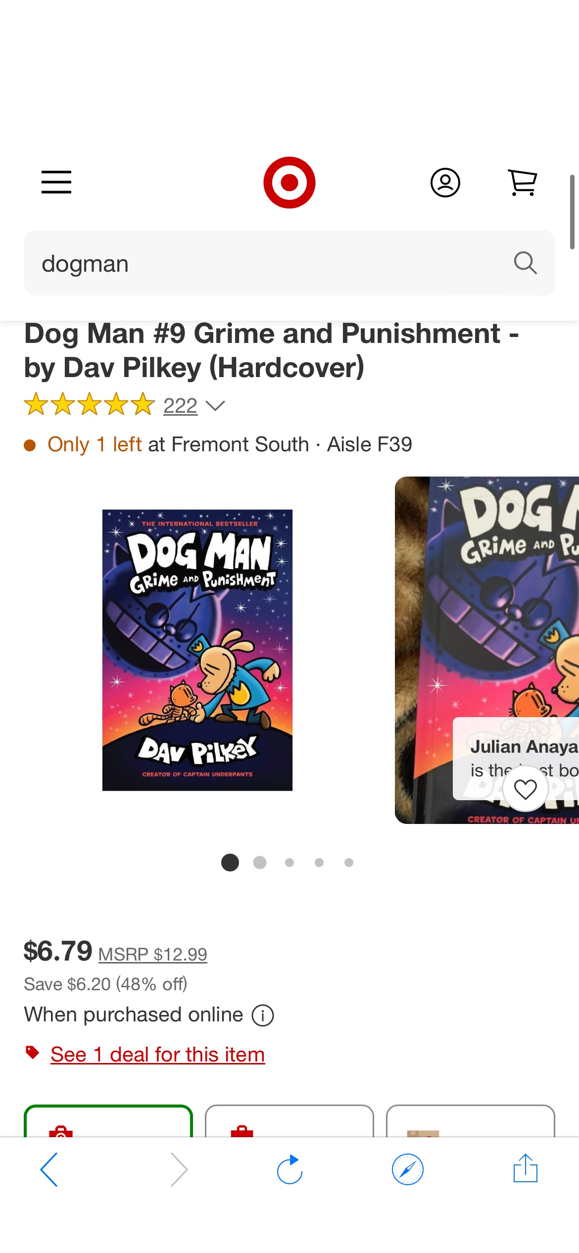 Dog Man #9 Grime And Punishment - By Dav Pilkey (hardcover) : Target +买二送一