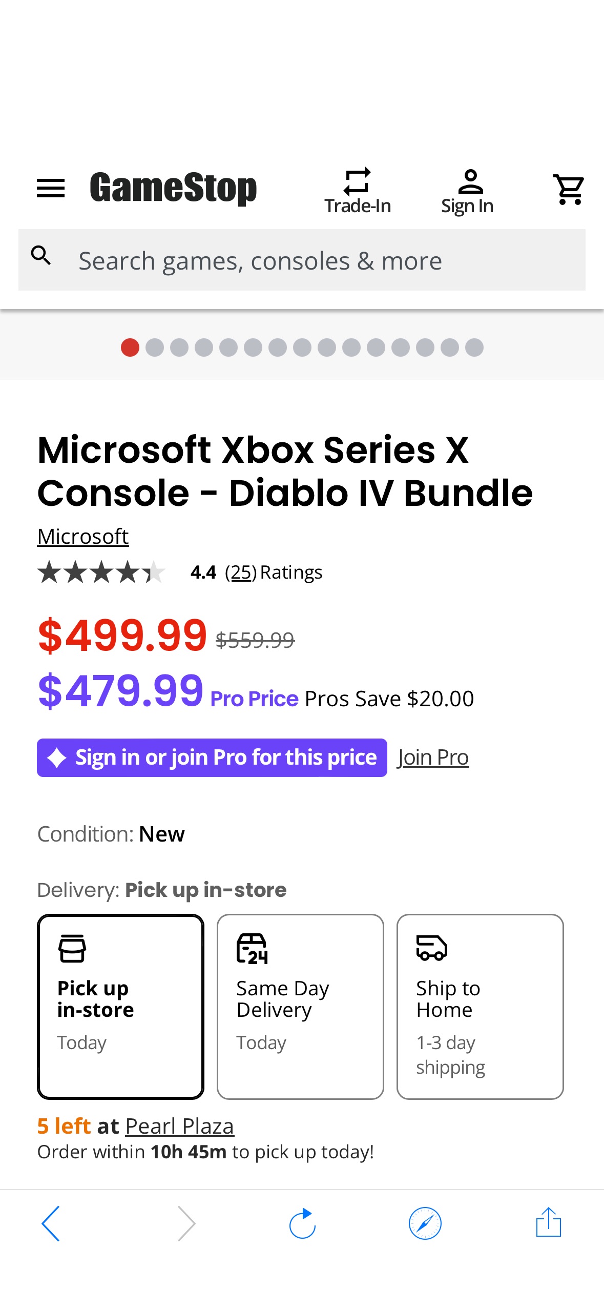 Microsoft Xbox Series X Console - Diablo IV Bundle | GameStop 会员价