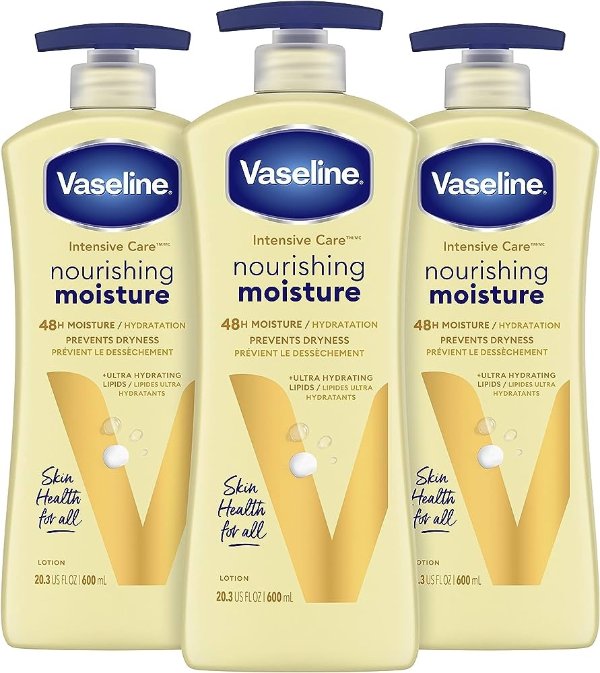 Vaseline 修复滋润身体乳3瓶装 干皮必备 仅限部分用户