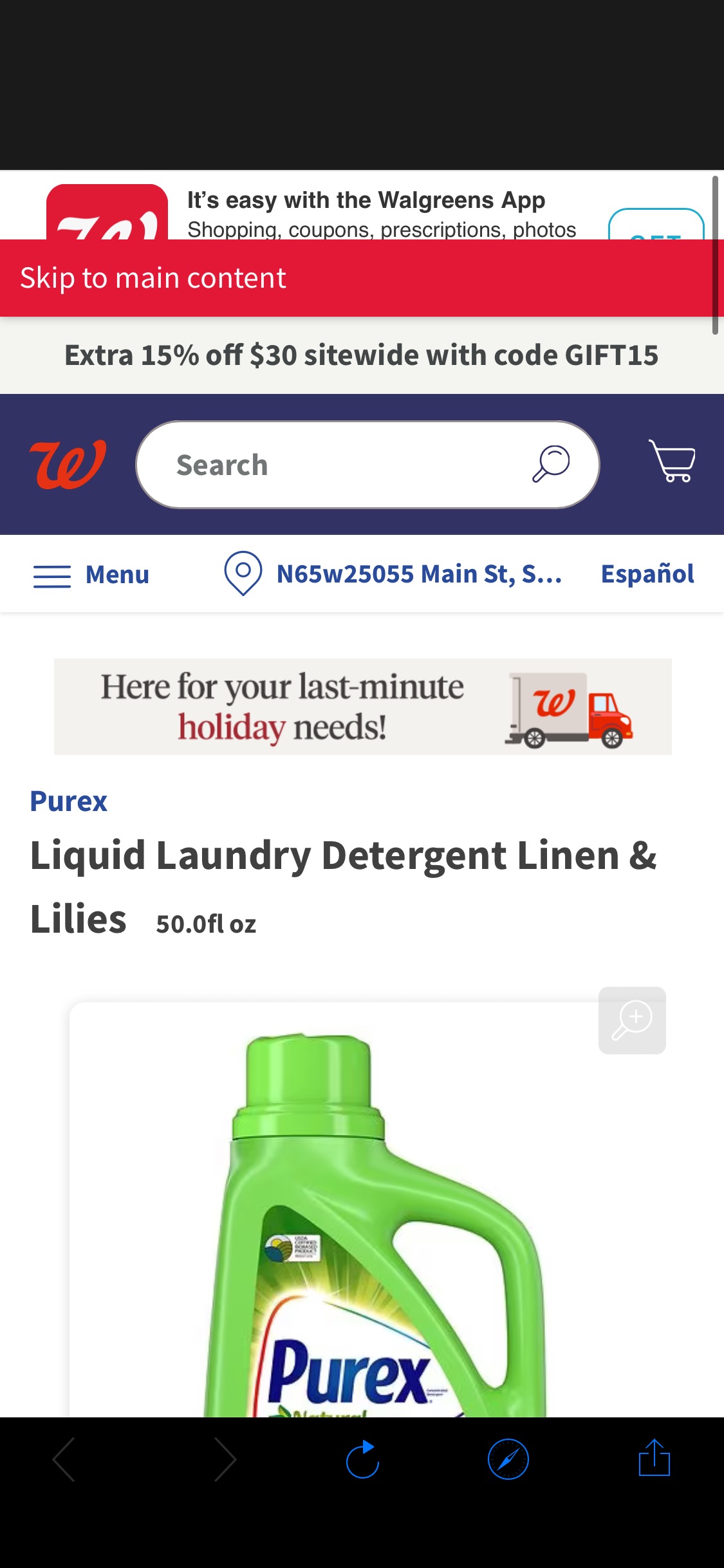 Purex Liquid Laundry Detergent Linen & Lilies | Walgreens