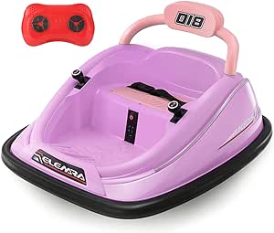 Amazon.com: ELEMARA Bumper Car for Toddlers, 12V Electric Ride On Car Baby Bumper Car with 2 Driving Modes, Remote Control, Safety Belt,LED Lights and DIY Stickers Bumper Car 