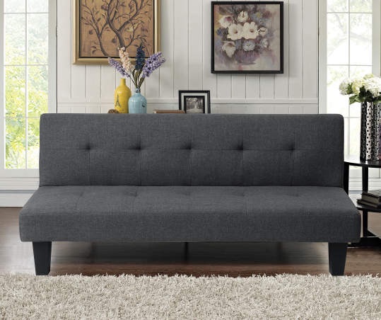 Serta Corey Black Convertible Sofa | Big Lots 可折叠沙发
