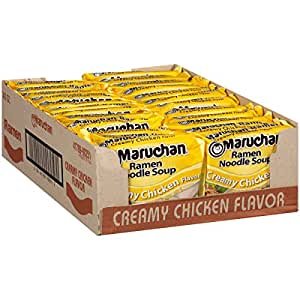 Maruchan Ramen Creamy Chicken Flavor, 3 Oz, Pack of 24