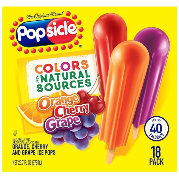 Popsicle Ice Pops Orange, Cherry, Grape | Walgreens