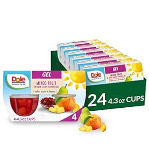 Amazon.com : Dole Fruit Bowls Mixed Fruit in Black Cherry Flavored Gel, Back To School, Gluten Free Healthy Snack, 4.3 oz, 24 Total Cups : Everything Else