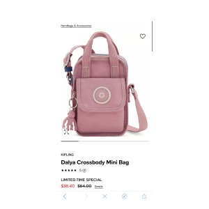 $38.4 Kipling Dalya Crossbody Mini Bag & Reviews - Handbags & Accessories - Macy s