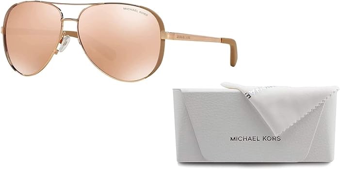 Amazon.com: Michael Kors MK5004 Chelsea Rose Gold One Size+ BUNDLE with Designer iWear Eyewear Care Kit : Clothing, Shoes & Jewelry