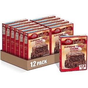Betty Crocker Delights Triple Chunk Supreme Brownie Mix, 17.8 oz (Pack of 12)