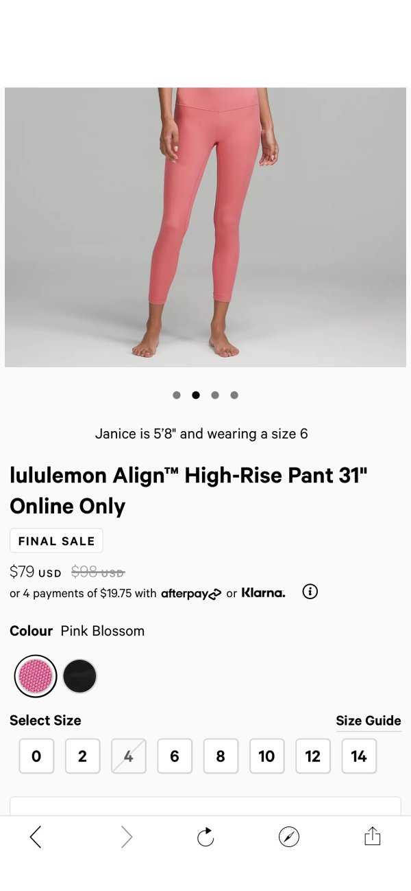 lululemon lululemon Align™ High-Rise Pant 31 *Online Only, Women's Pants