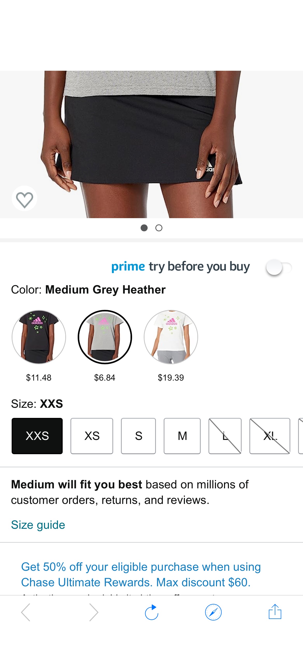 Amazon.com: adidas Women's女士 Girls on The Run T-Shirt, Medium Grey Heather : Clothing, Shoes & Jewelry