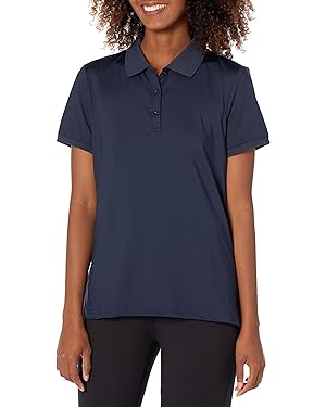 Amazon.com: Amazon Essentials Women&#39;s Short-Sleeve Performance Polo, Navy, Large : Clothing, Shoes &amp; Jewelry