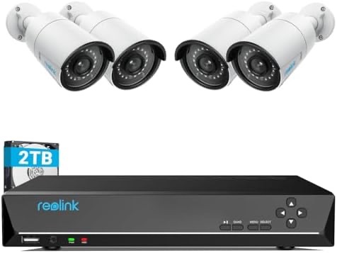 Amazon.com : REOLINK 8CH 5MP Home Security Camera System, 4pcs Wired 5MP Outdoor PoE IP Cameras with Person Vehicle Detection, 4K 8CH NVR with 2TB HDD for 24-7 Recording, RLK8-410B4-5MP : Electronics