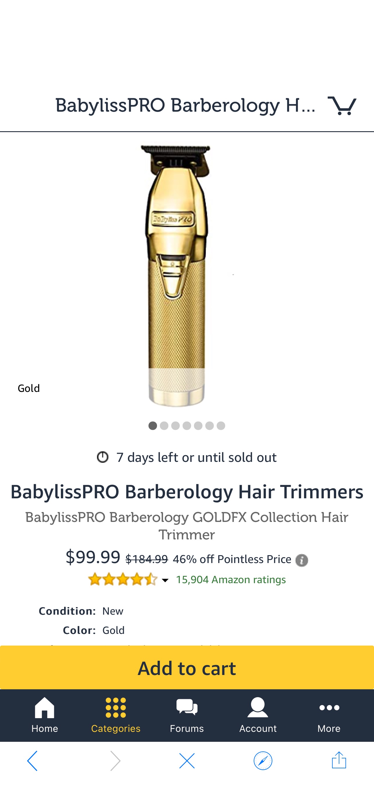 理发用品BabylissPRO Barberology Hair Trimmers