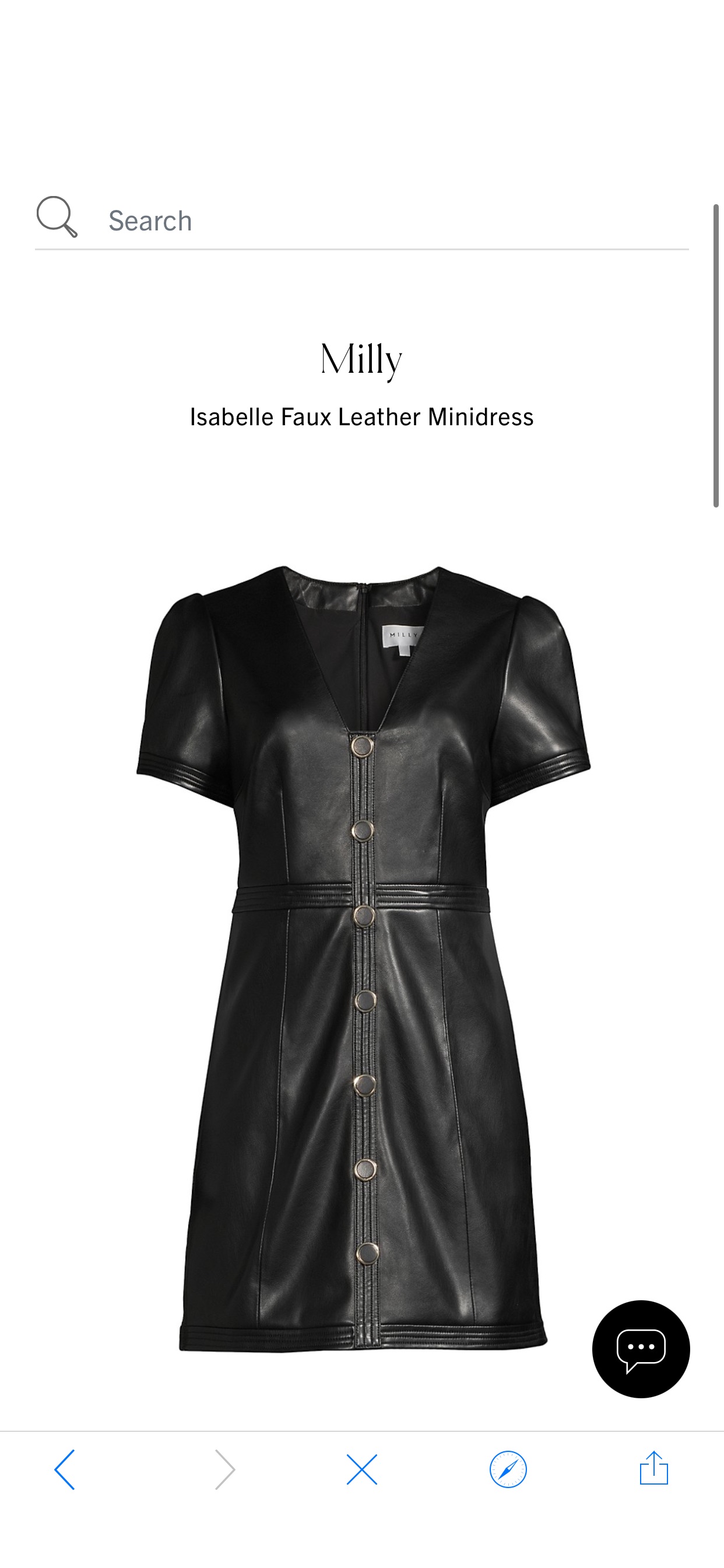 Shop Milly Isabelle Faux Leather Minidress | Saks Fifth Avenue