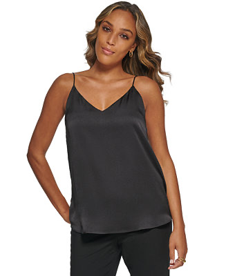 Calvin Klein V-Neck Camisole, Regular and Petite Sizes - Macy's