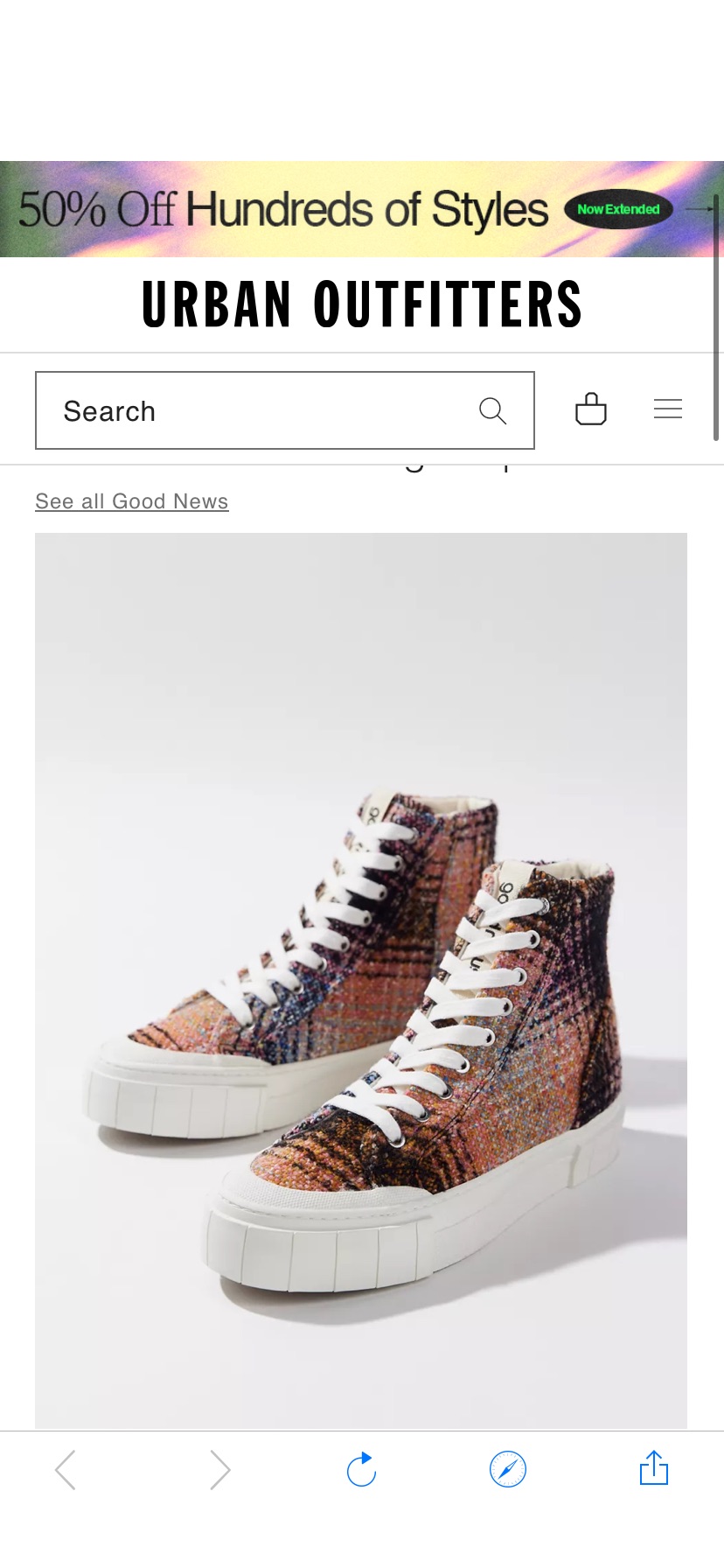 Good News Juice High Top Sneaker | Urban Outfitters